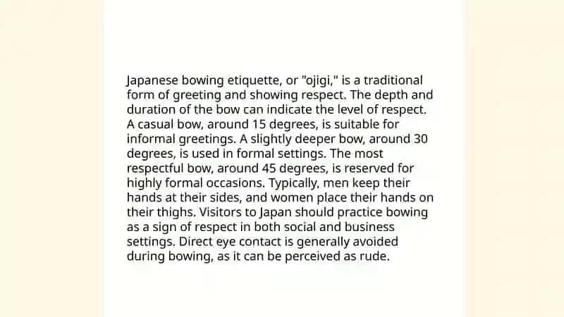 Politeness and traditions of Japanese 4