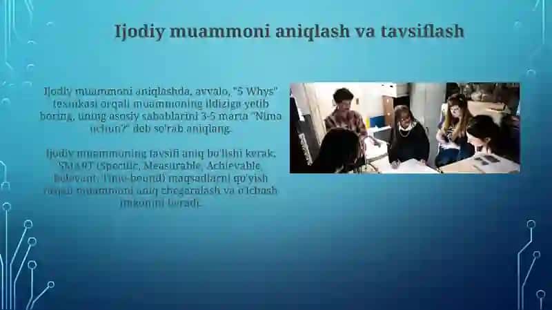 Darsdagi kreativ muammolarni hal etish 4
