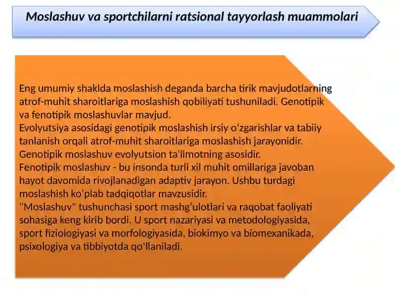Moslashish (adaptatsiya) jarayoni haqida tushuncha 4