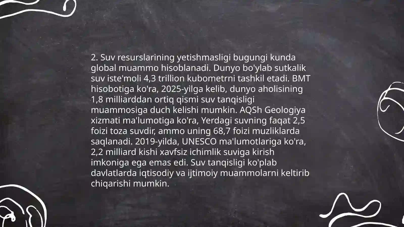 Global muammolarning me'zonlari va darajalari 4