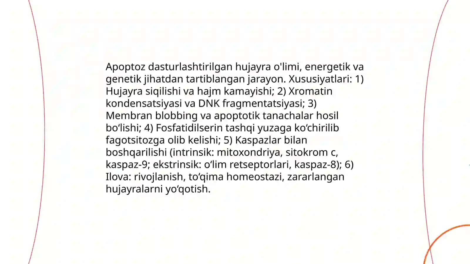 Nekroz. Apoptoz. Hujayra shikastlanishining sababi 4