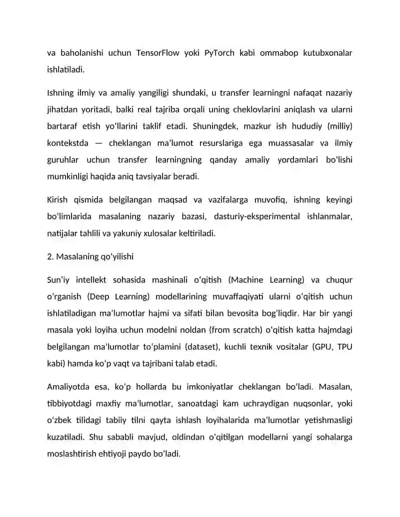 Transfer learningning amaliy qo‘llanilishi va cheklovlari 4