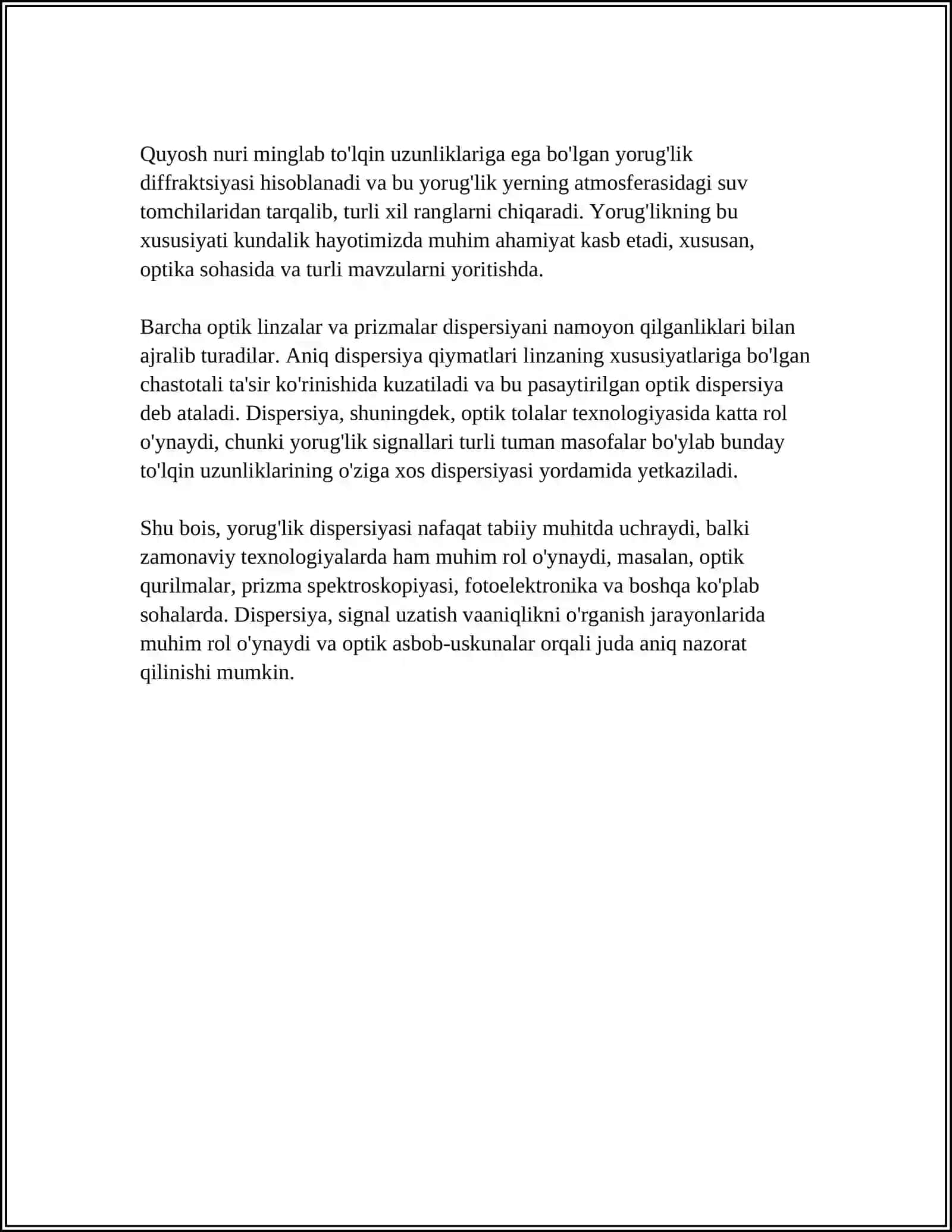 Yorug’lik dispersiyasi 4