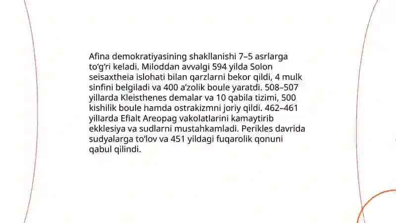 Qadimgi Gretsiya rivojlanishining asosiy yo'nalishlari 4