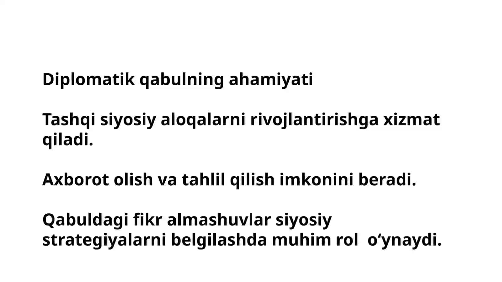 Diplomatik vakillar va ularning bayonot berish shartlari 4