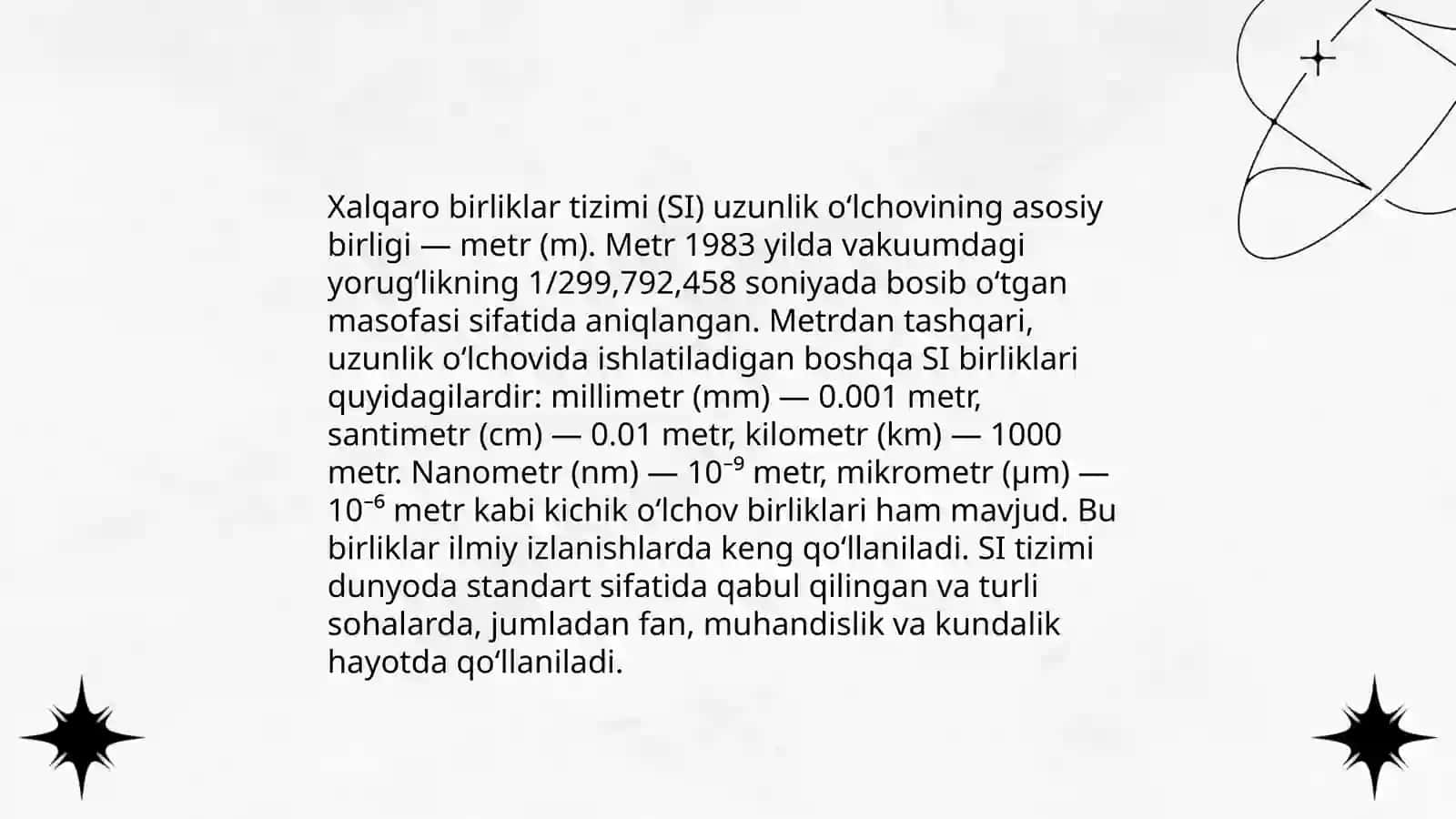 Uzunlik va yuza o'lchov birliklari 4