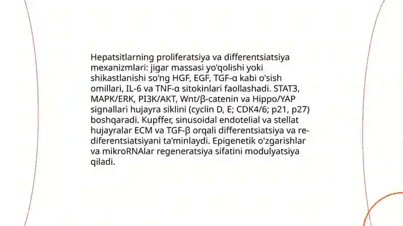 Jigarning regenerator va kompensator xususiyati 4