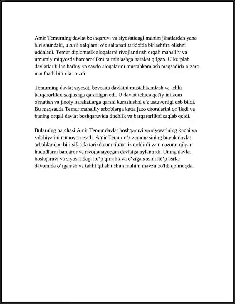 AMIR TEMUR BUYUK DAVLAT ARBOBI 4