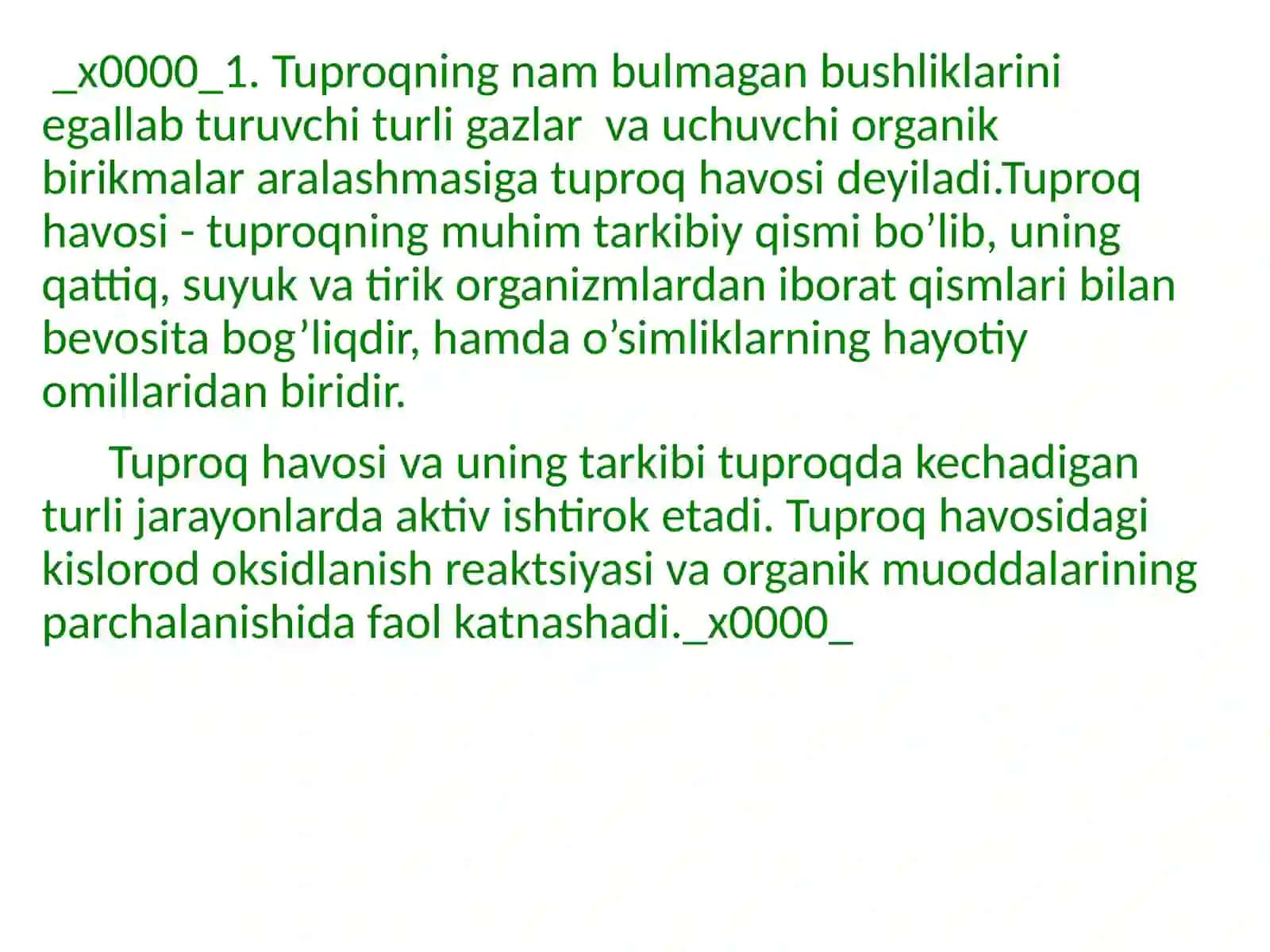 O'simliklar oziqlanishi va o'g'it fanidan taqdimoti 4