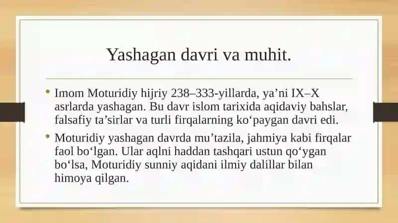 Aqida olimi Imom Abu Mansur Moturidiy 4