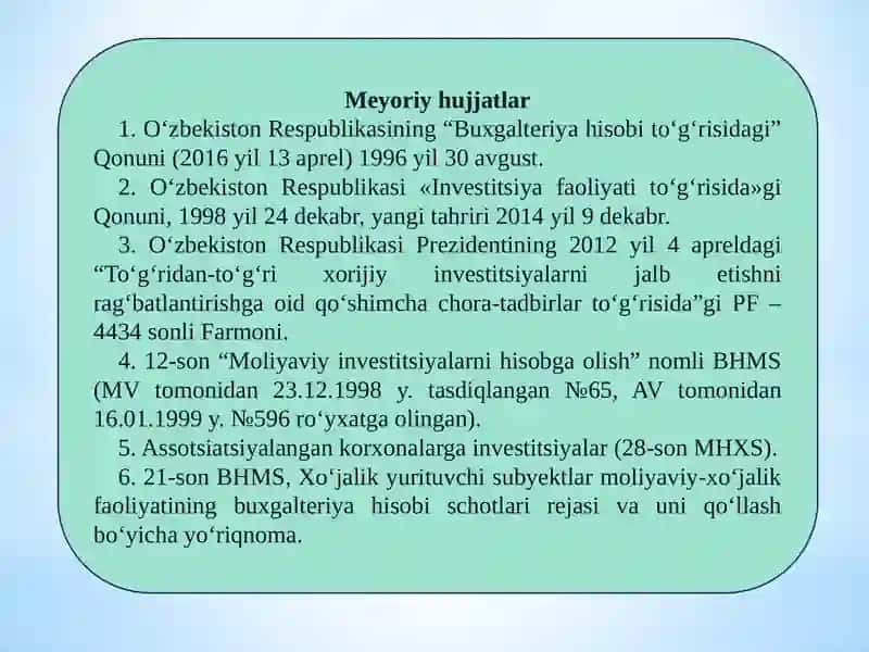 Investitsiyalar hisobi 4