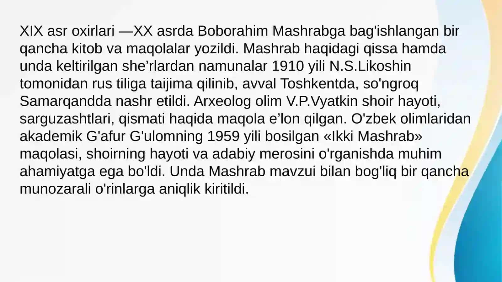 Boborahim Mashrabning hayoti va ijodi 4