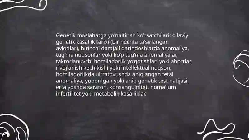 Tibbiy genetik maslahat 4