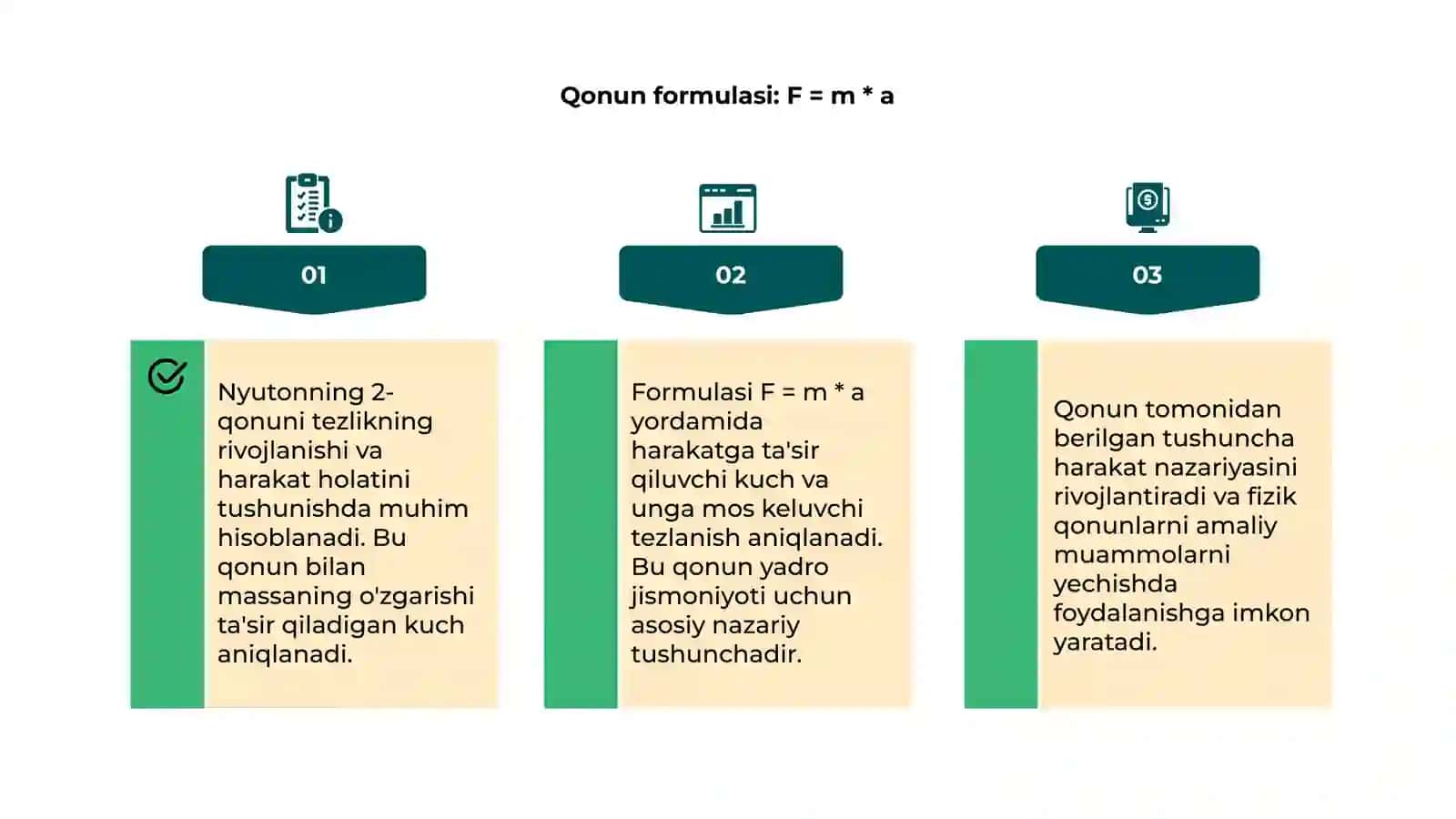 Nyutonning 2-qonuni raketaning tezligi 4