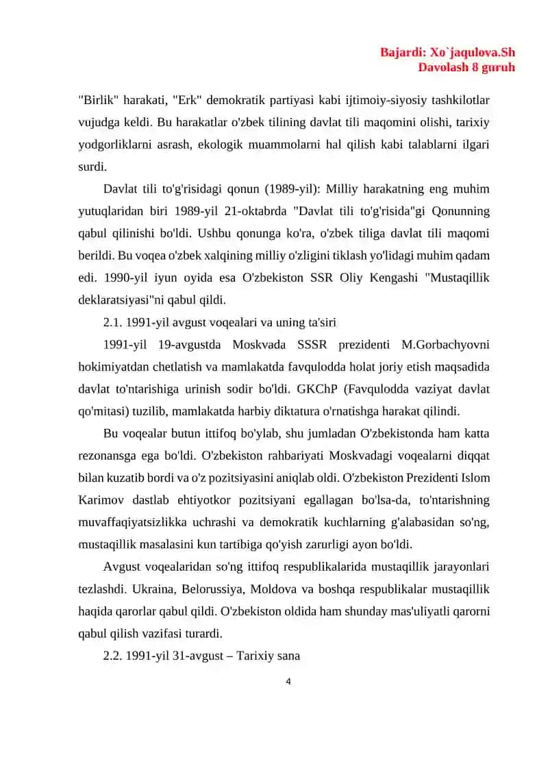 Mustaqillik Jarayoni 4