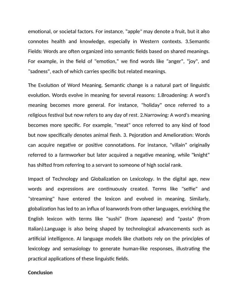 The object of lexicology. Semasiology and semantic structure of the word 4