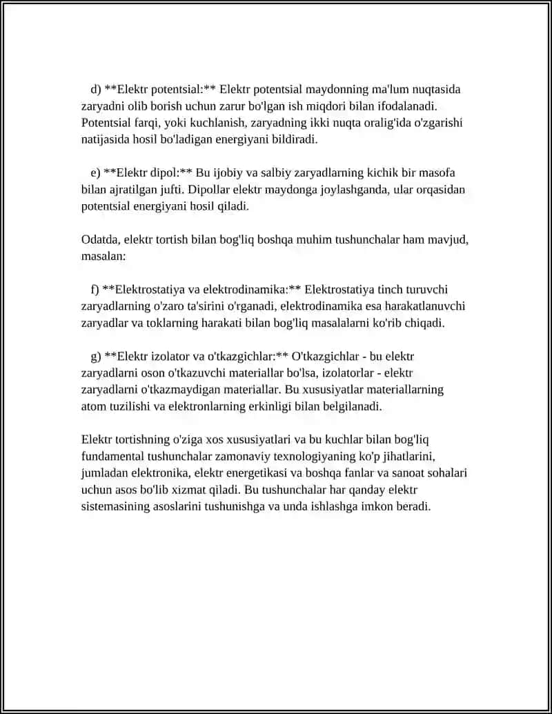 Elektr Tortish Tavsiflari 4