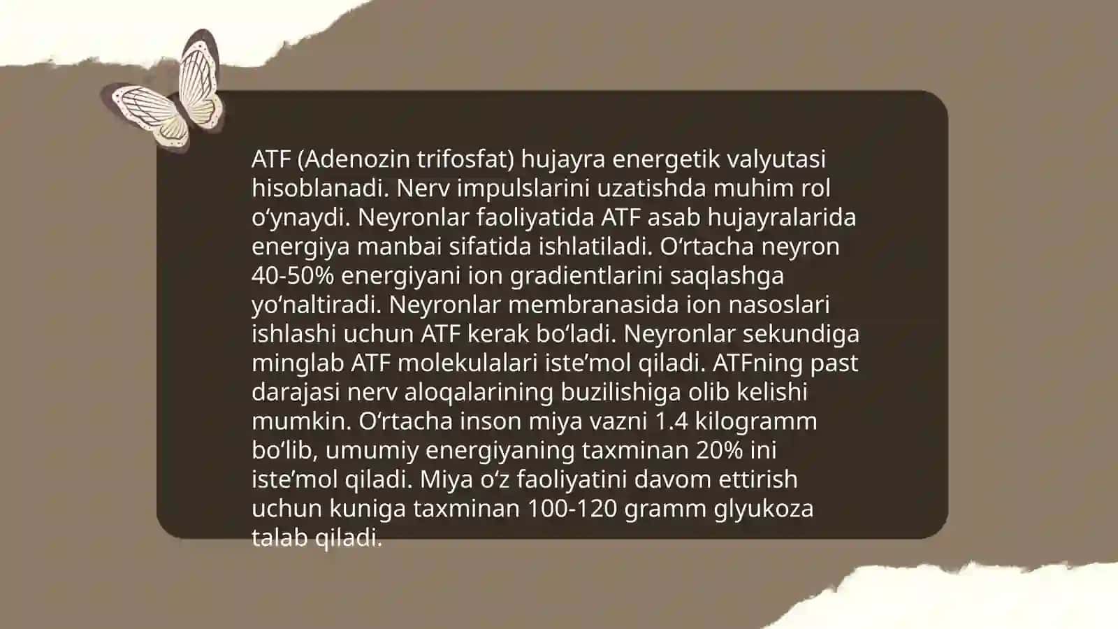 Nerv hujayralarida metabolizm jarayonlari 4
