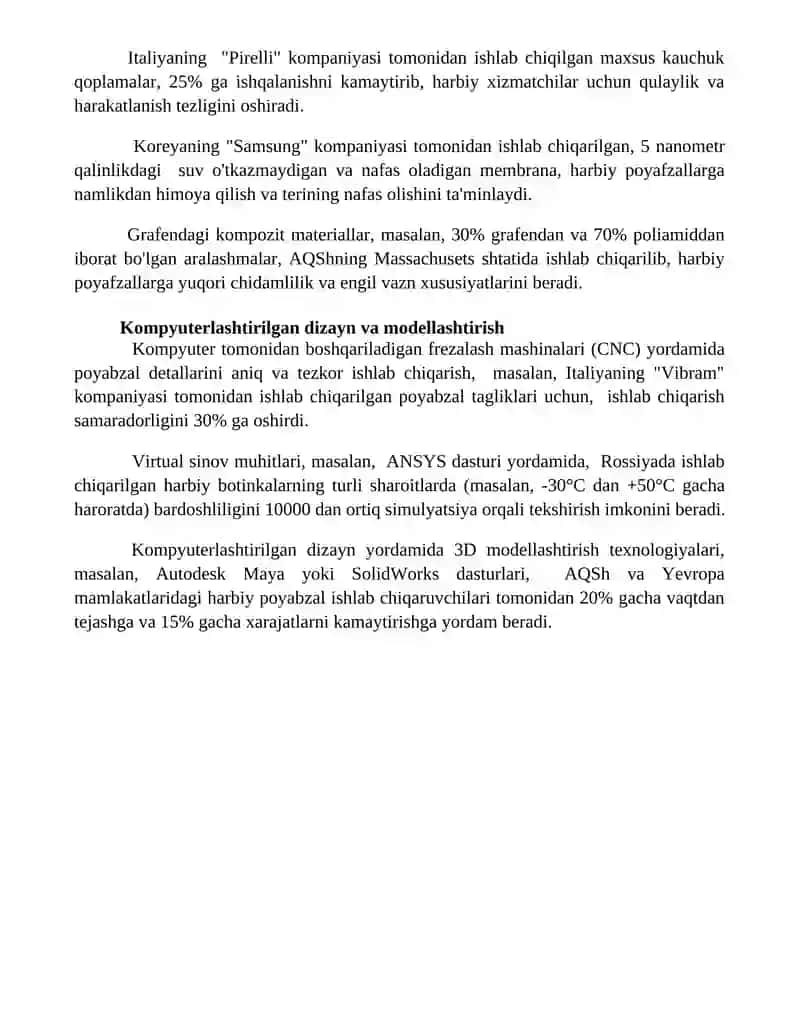 Harbiy poyabzalni ishlab chiqarishda innovatsion texnologiyalar 4