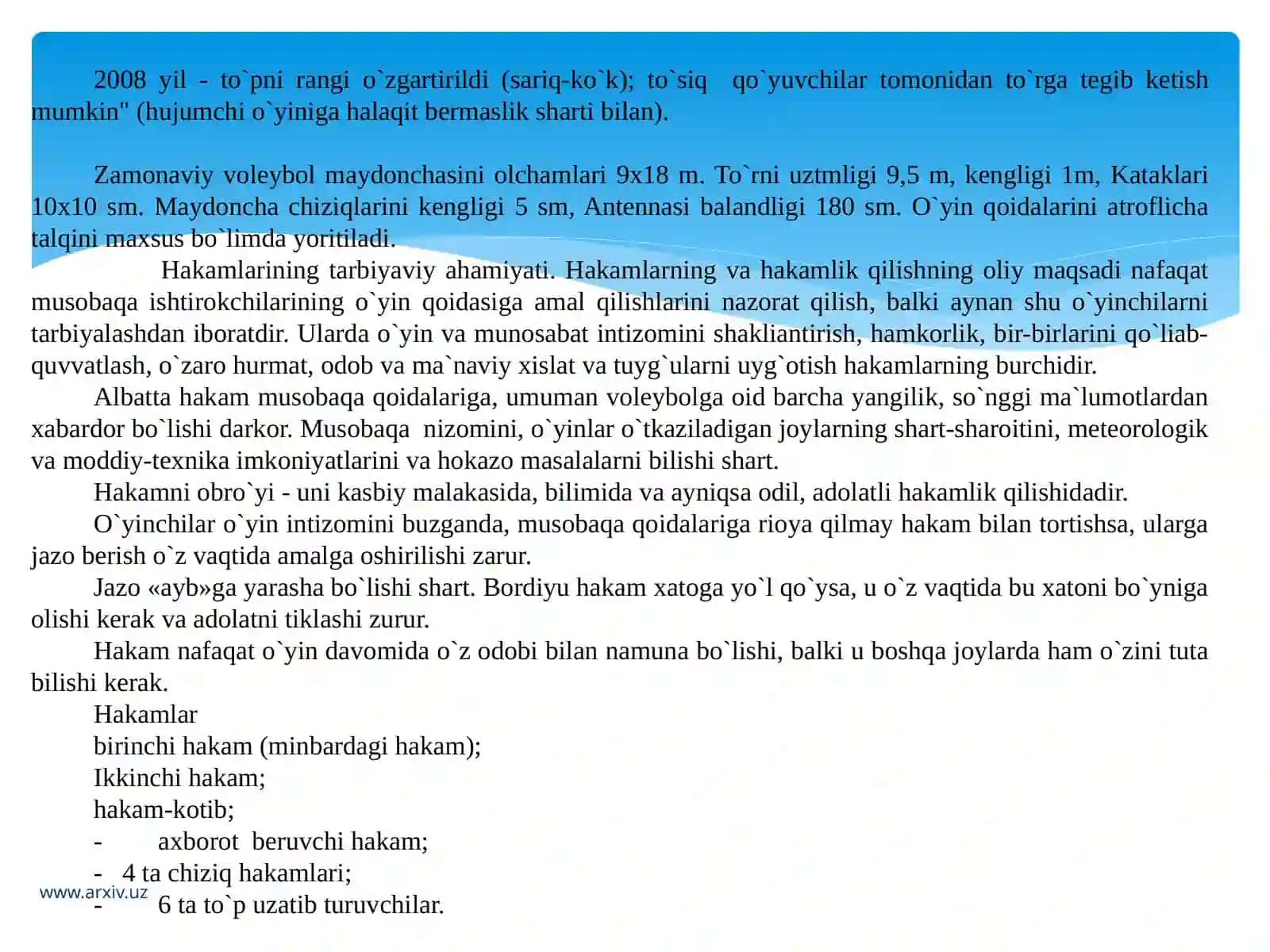 Voleybolo’yini qoidalari 4