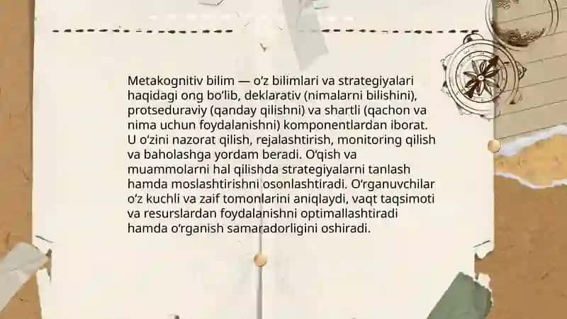 Metakognitiv nazariya 4
