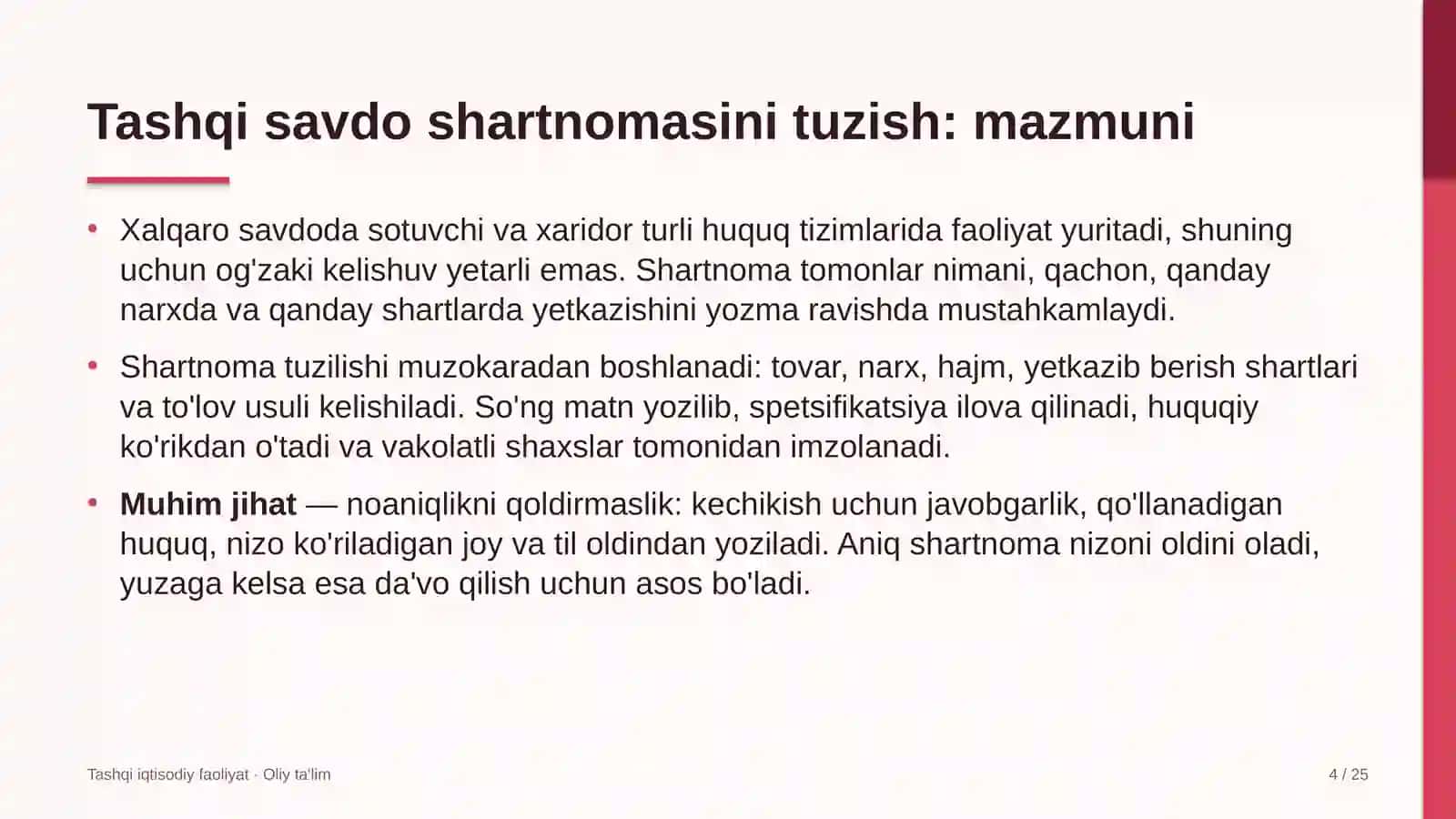 quvur transportida tashqi savdo shartnomasini tuzish 2936 4