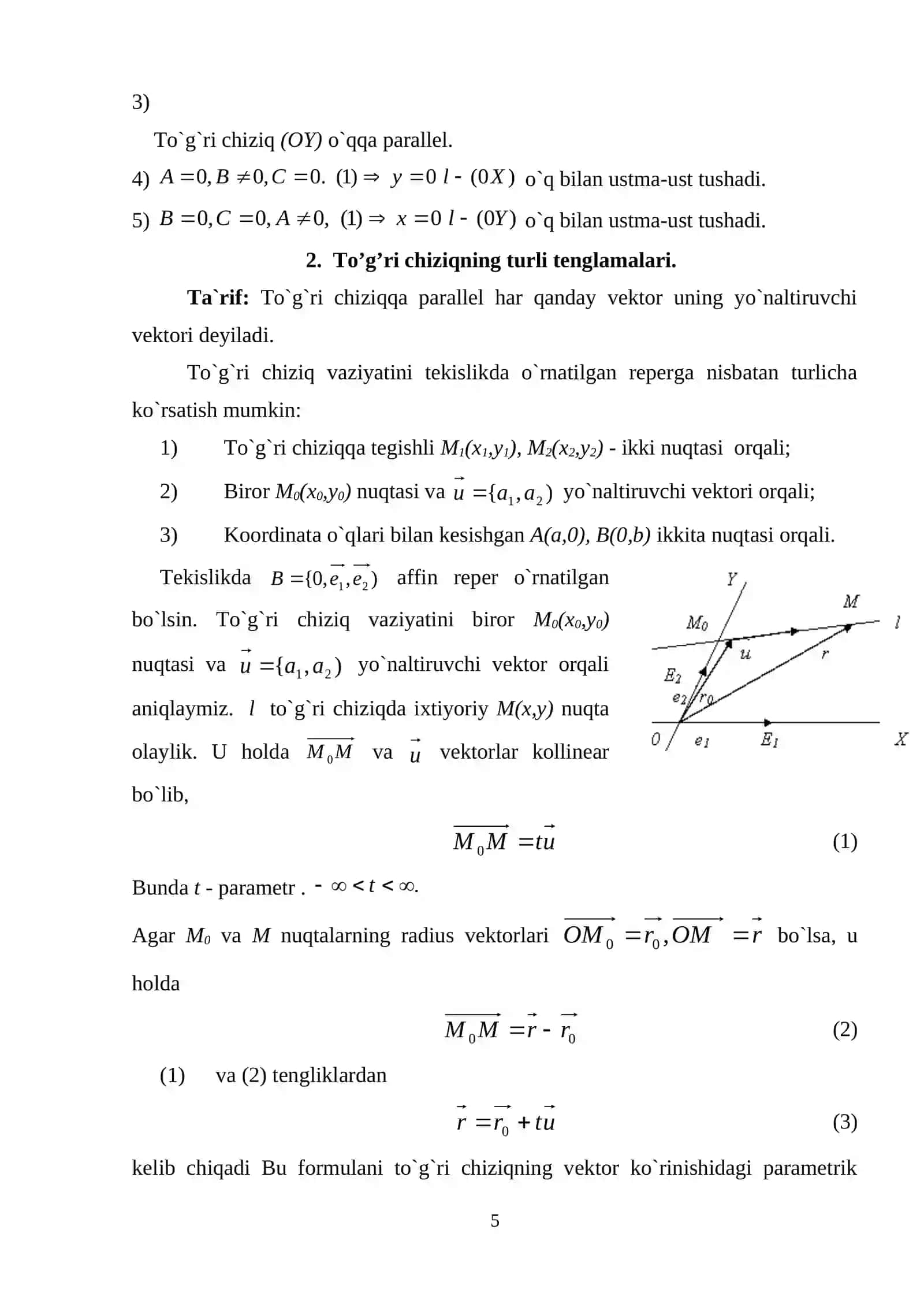 To’g’ri chiziq va uning turli tenglamalari 4