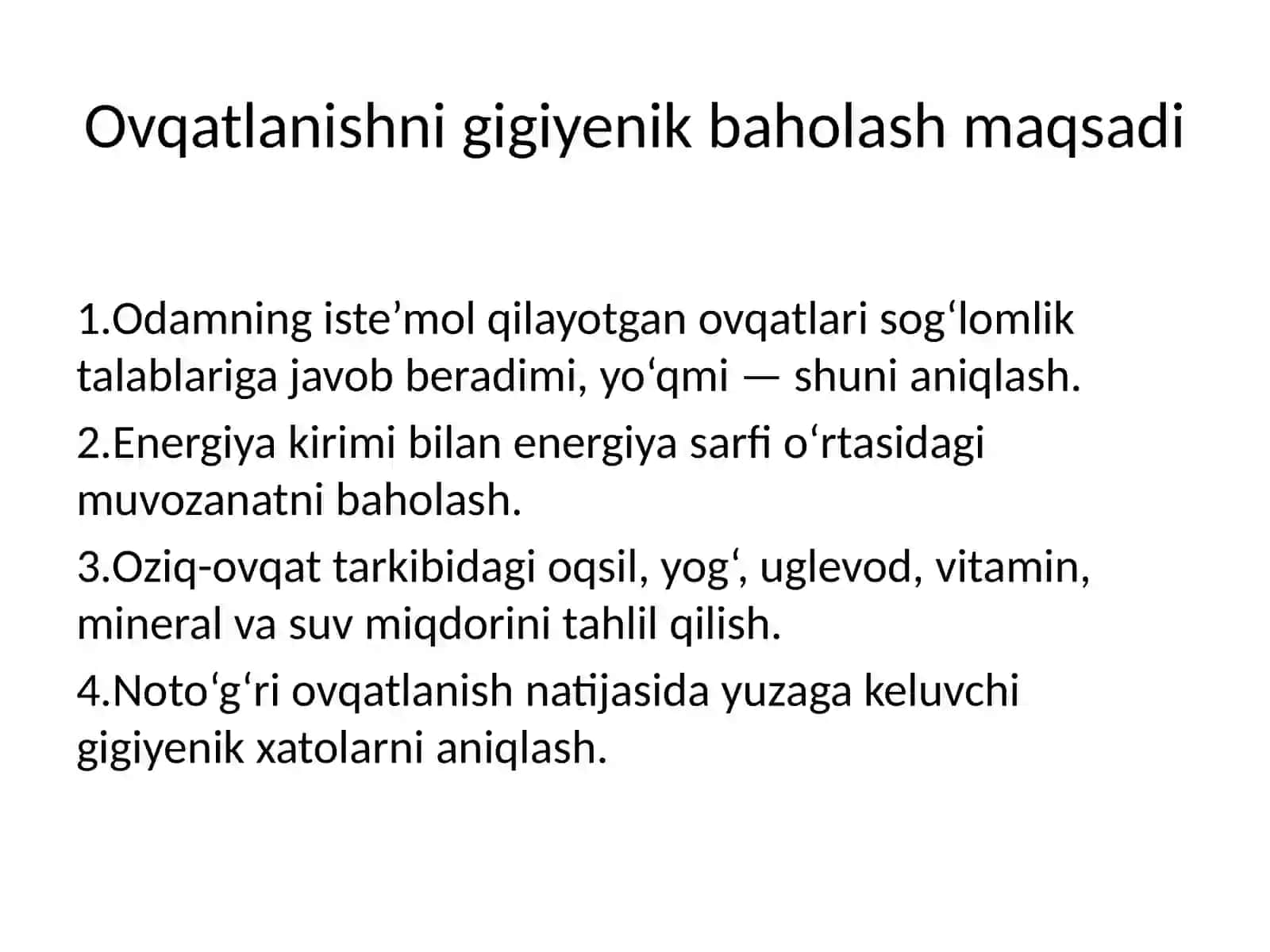 Ovqatlanish gigiyenasi 4
