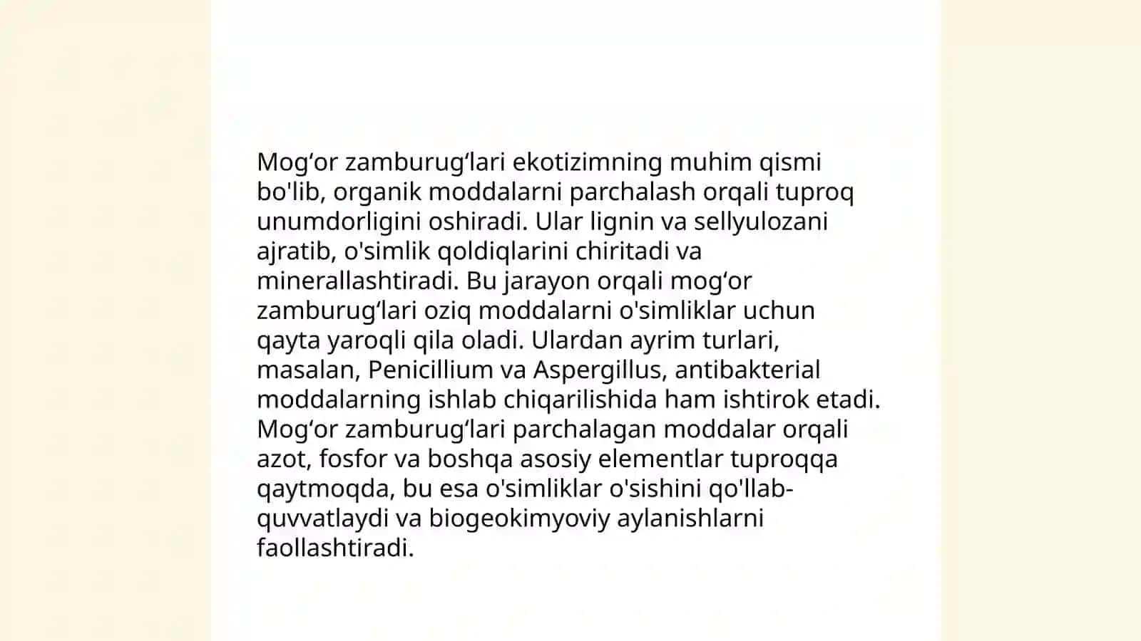 Mogʻor zamburugʻlari. Achitqilari 4