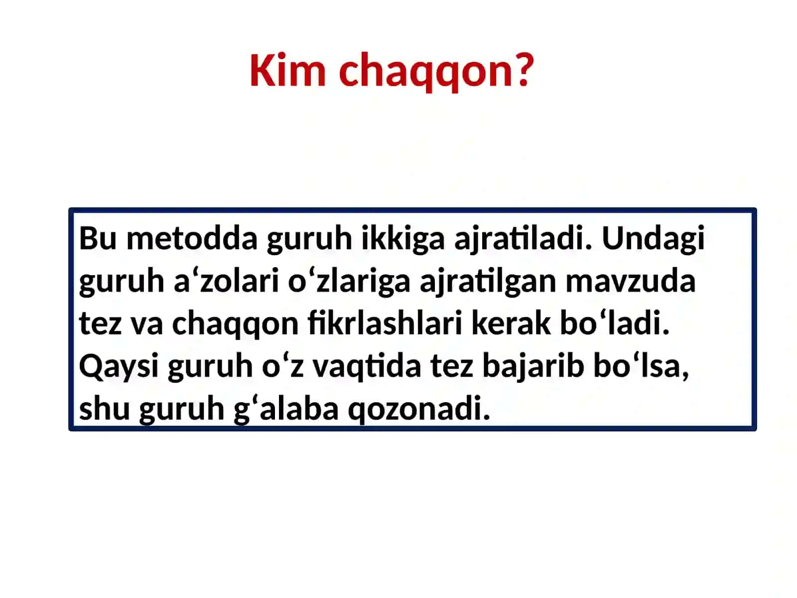 Ta‘lim metodlari va vositalari 4