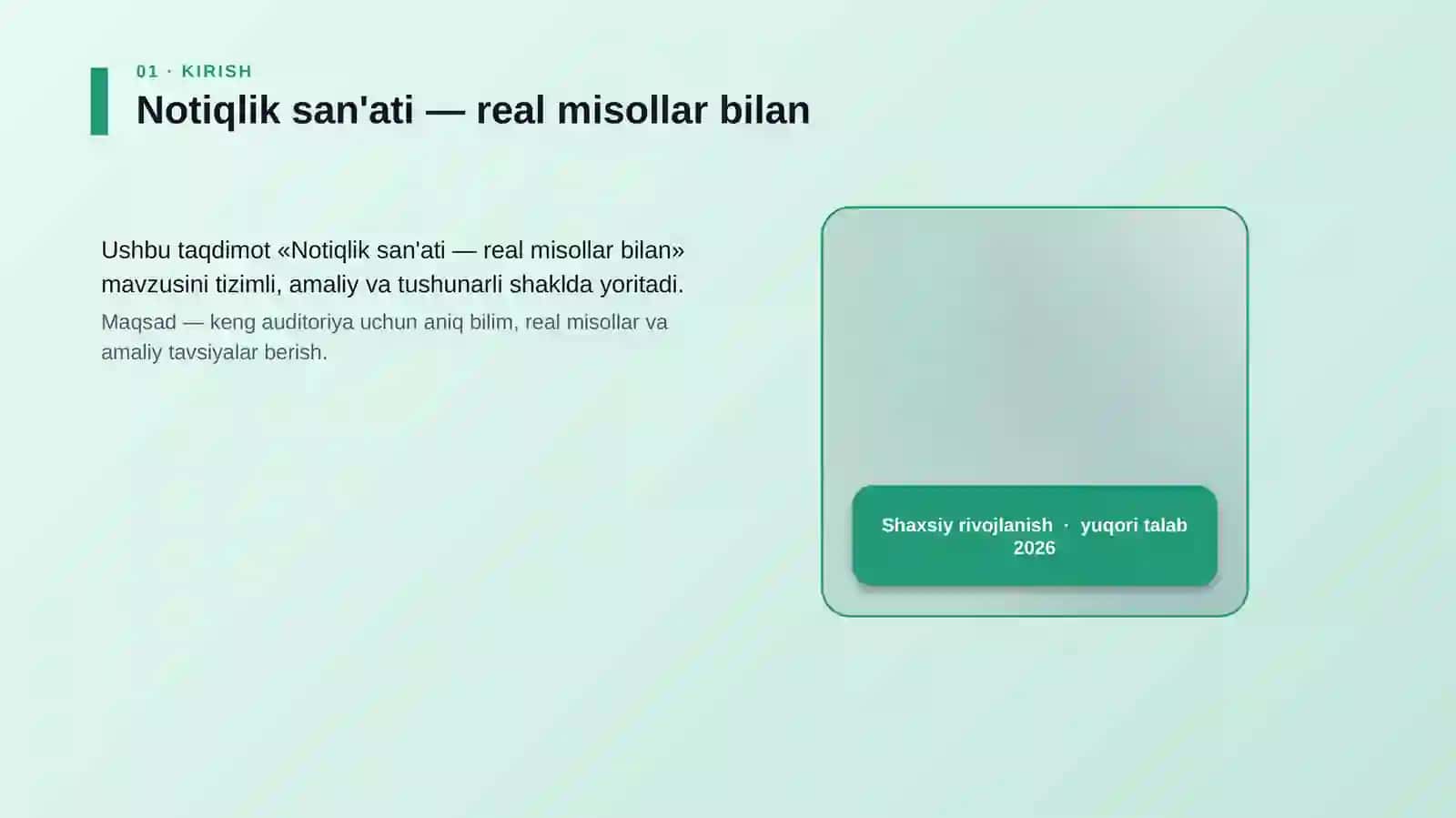 Notiqlik san'ati — real misollar bilan 4