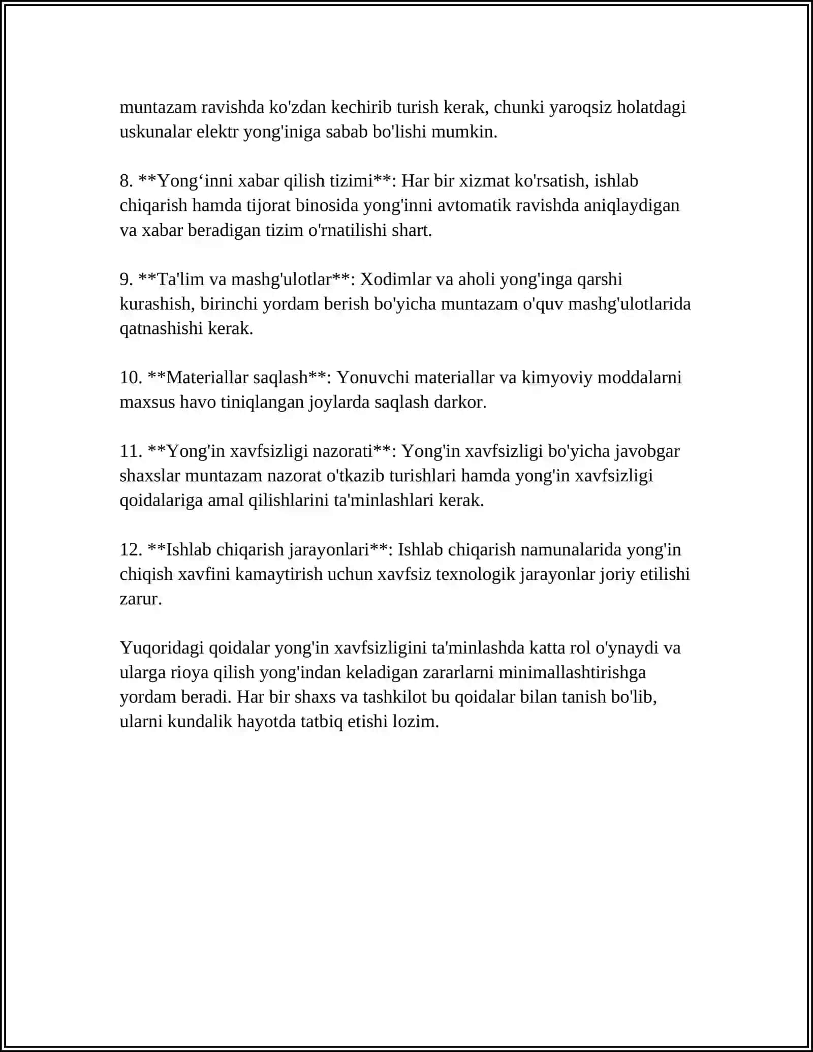 YONGʻIN XAVFSIZLIGI ASOSLARI 4