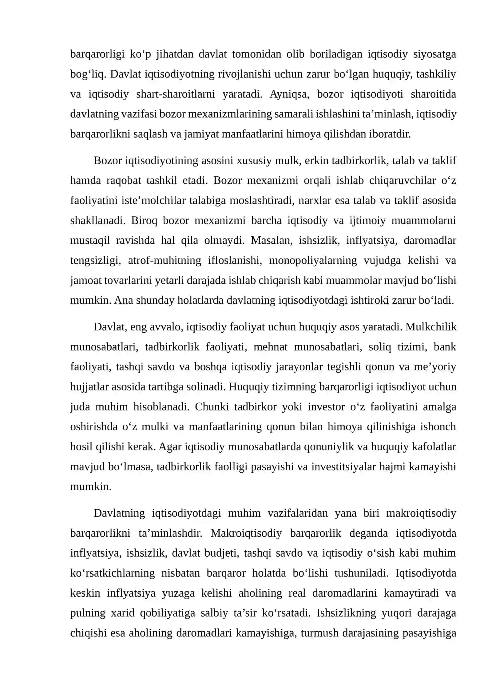 Davlatning Iqtisodiyotdagi O‘rni 4