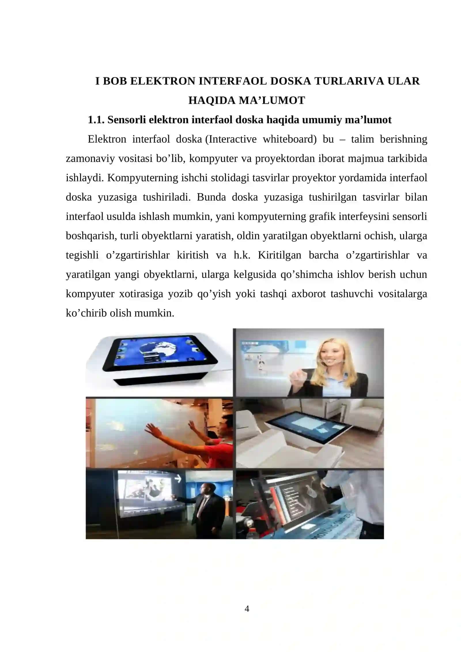 ELEKTRON DOSKA VA UNDAN FOYDALANISH METODIKASI 4