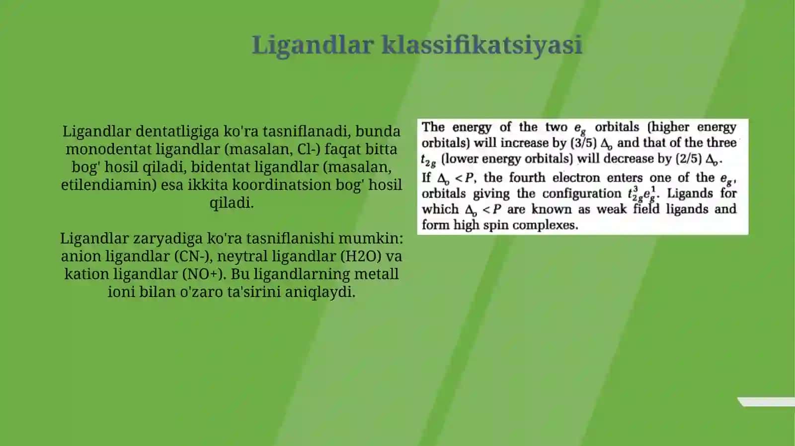 Kompleks birikmalar ta'rifi 4