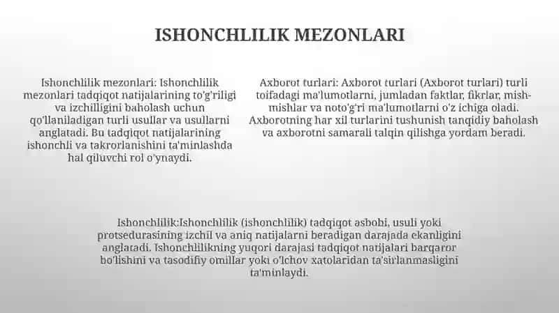 Axborot Turlari Va Ishonchligi 4