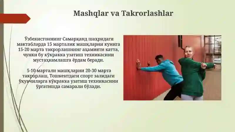 Koʻkrakdan ikki qoʻllab toʻp uzatish texnikasini oʻrgatish 4