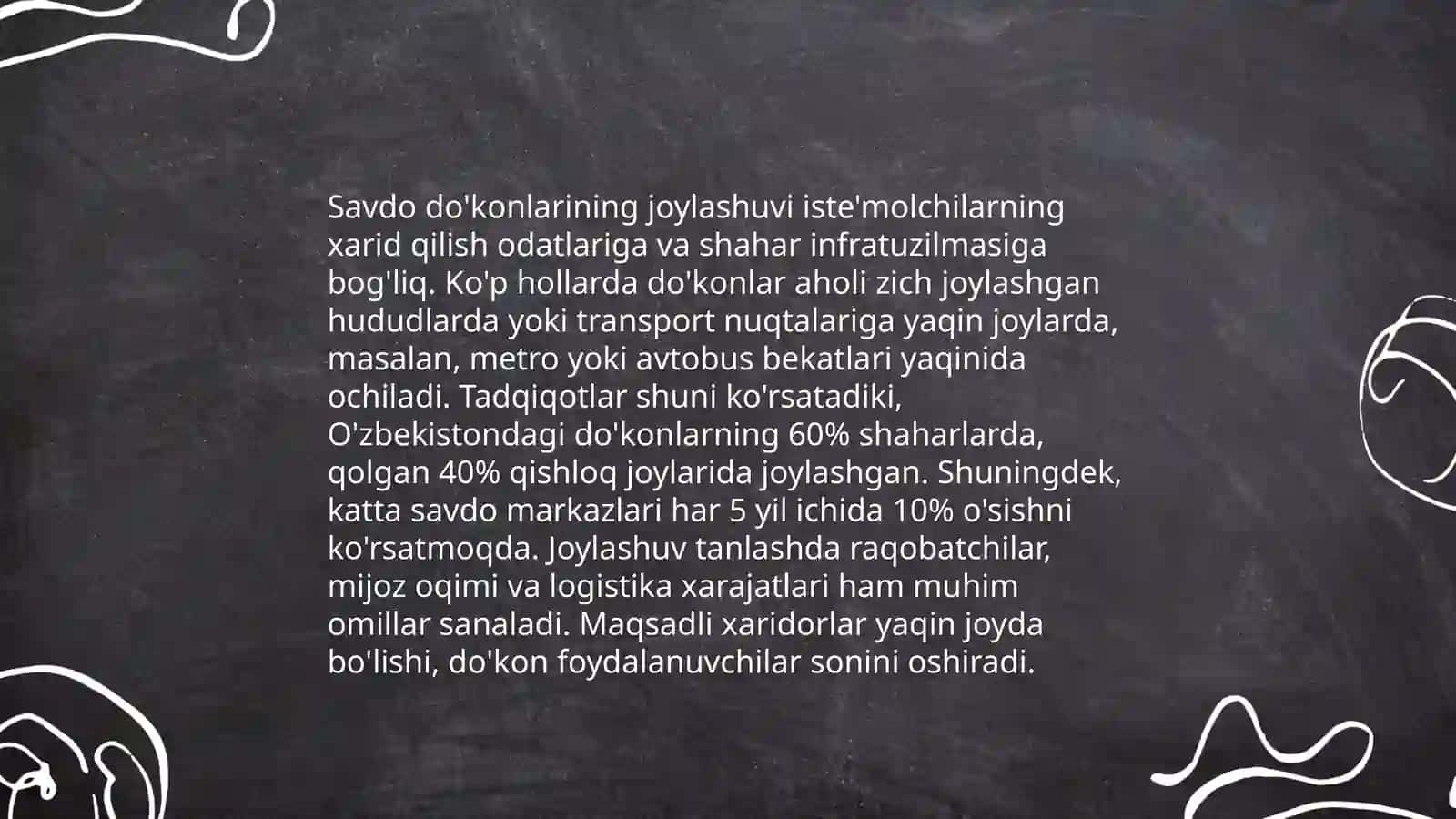 BOZOR VA UNIVERSAL SAVDO DOKONLARNI LOYIHALASH 4