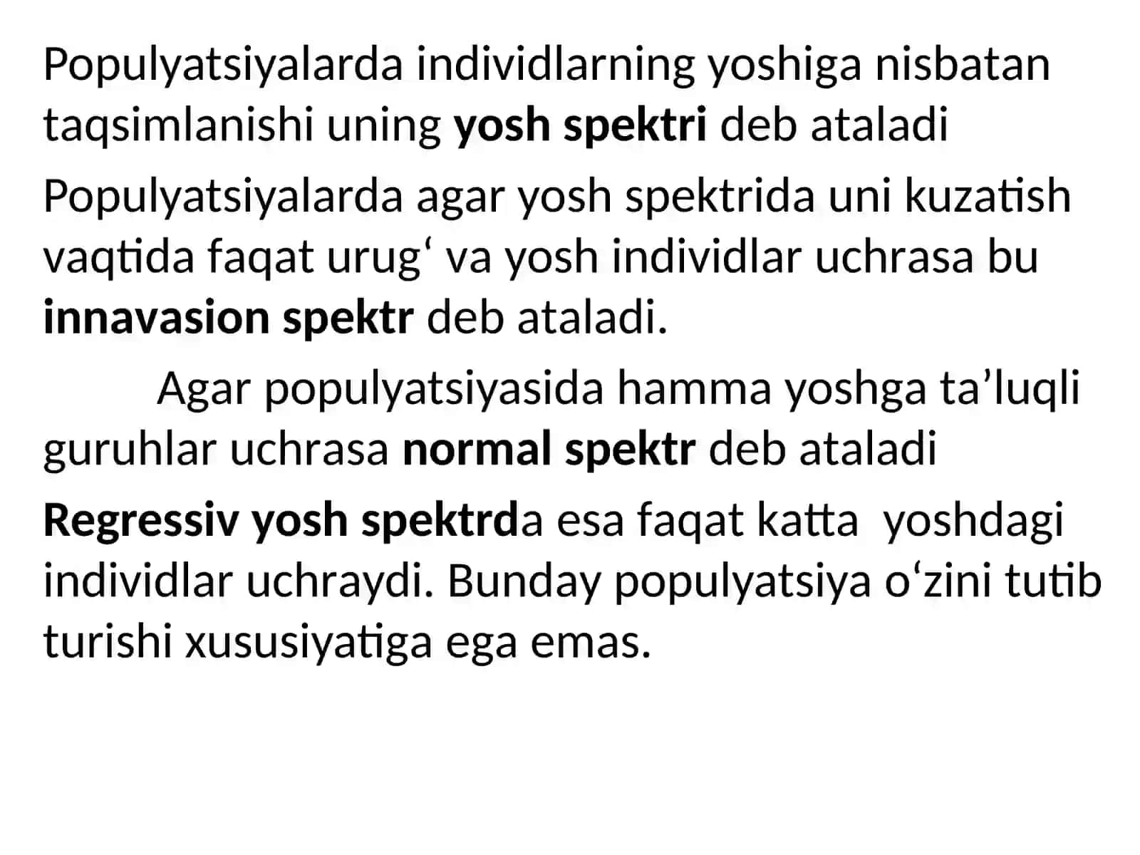 Populyatsiyadagi organizmlarning tarqalishi 4