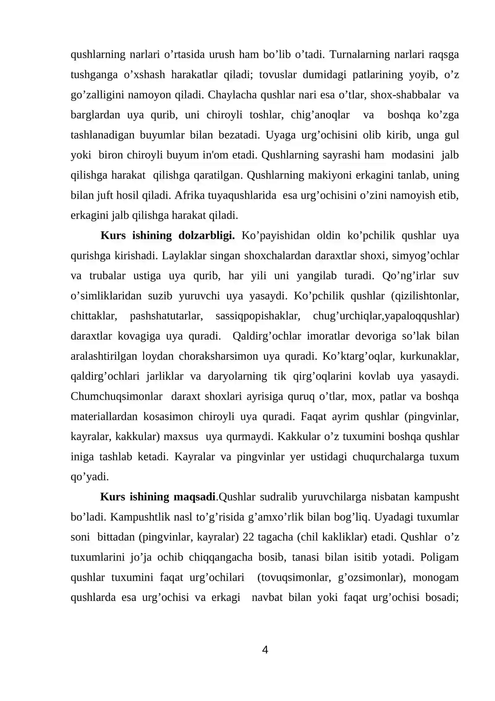 Qushlar ekologiyasi 4
