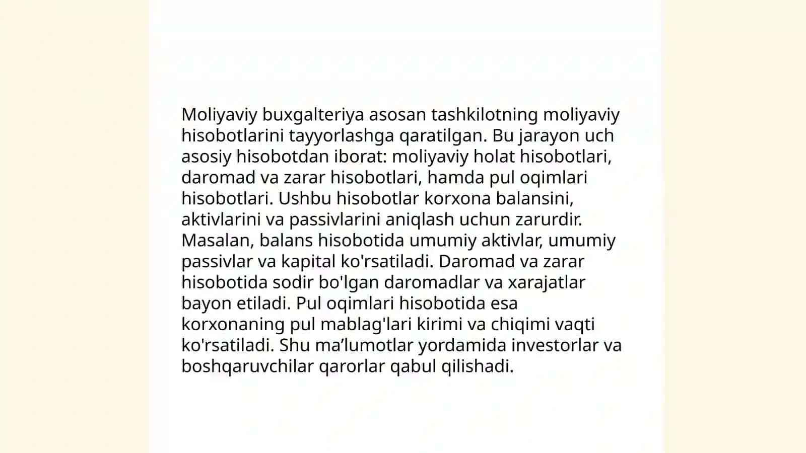 Buxgalteriya hisobi bo’limlari, ularning funktsiyalari va o’zaro aloqadorligi 4