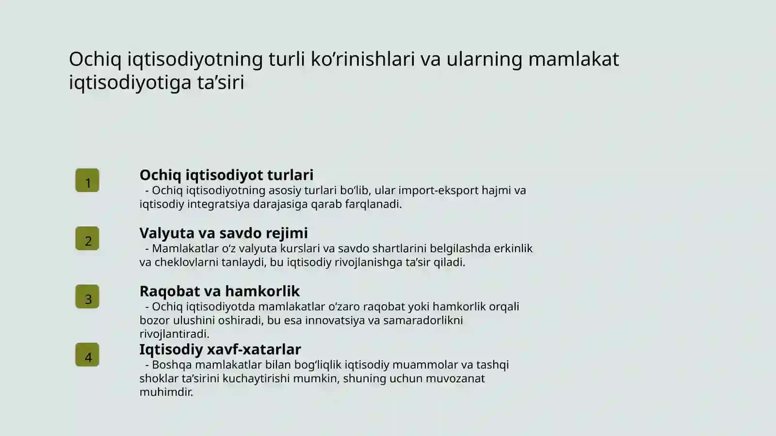 Ochiq iqtisodiyot 4
