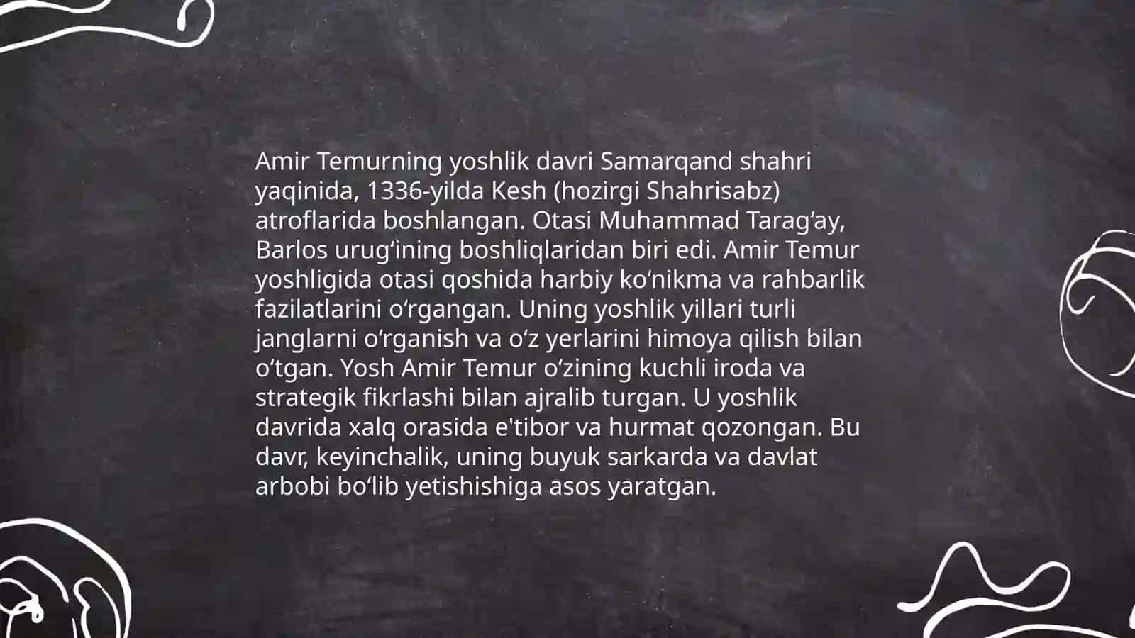 Amir Temur hayoti haqida 4