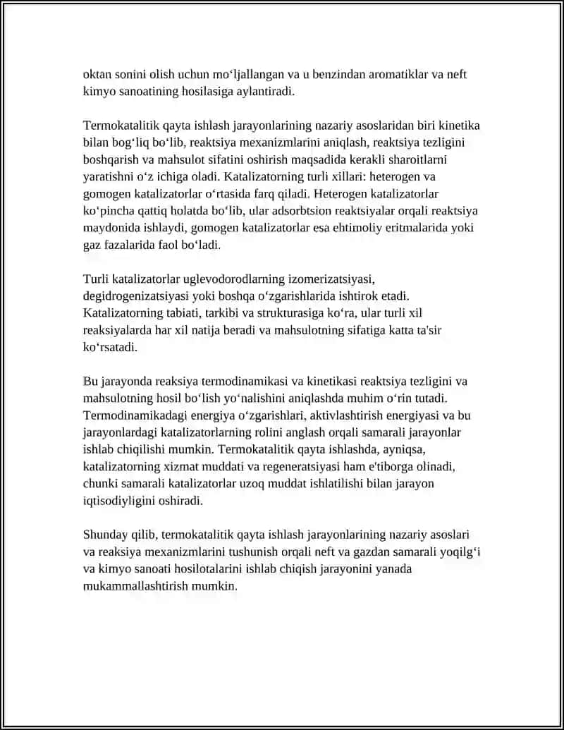 TERMOKATALITIK QAYTA ISHLASH JARAYONLARI 4