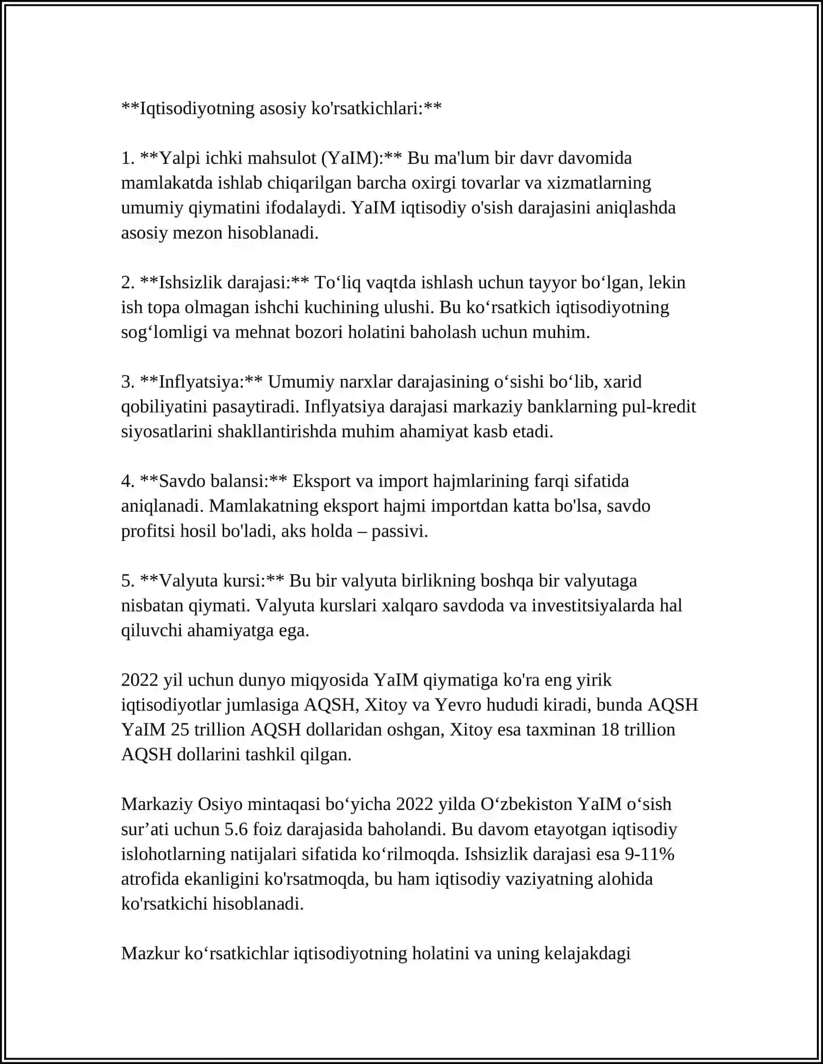 IQTISODIY SIYOSAT FANIGA KIRISH 4