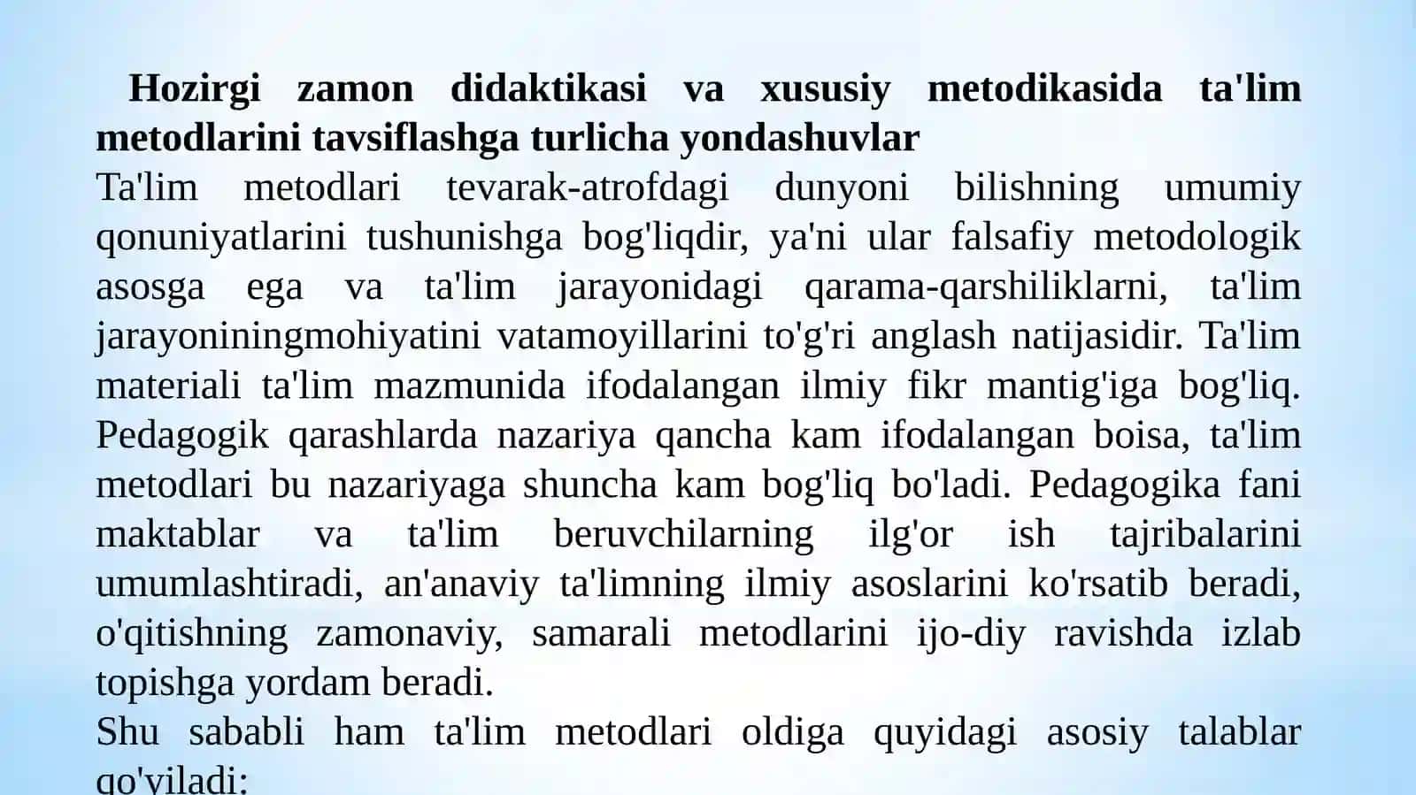 TA'LIMMETODLARI VA VOSITALARI 4