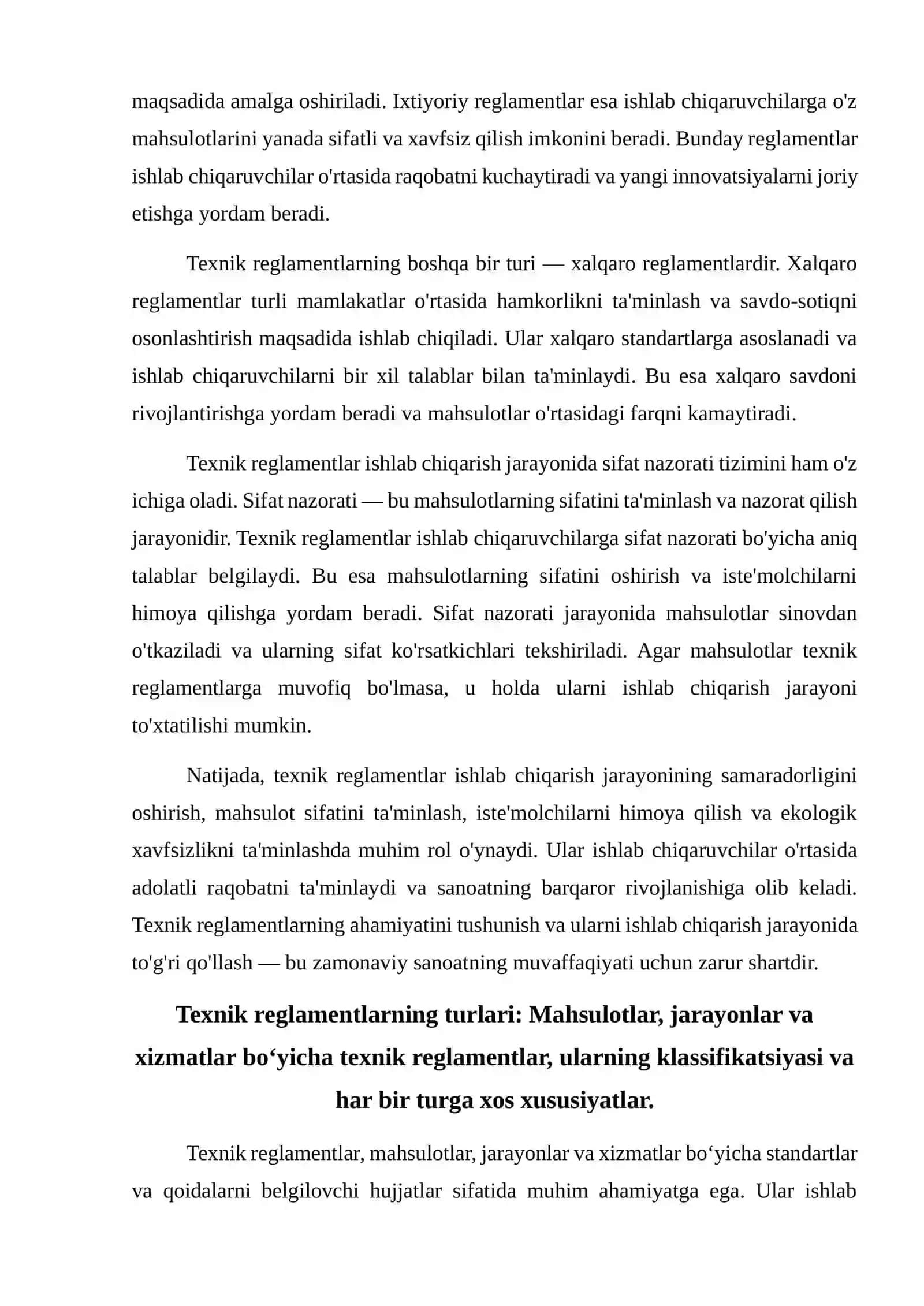 Texnik reglamentlarning turlari va ularni ishlab chiqarish 4