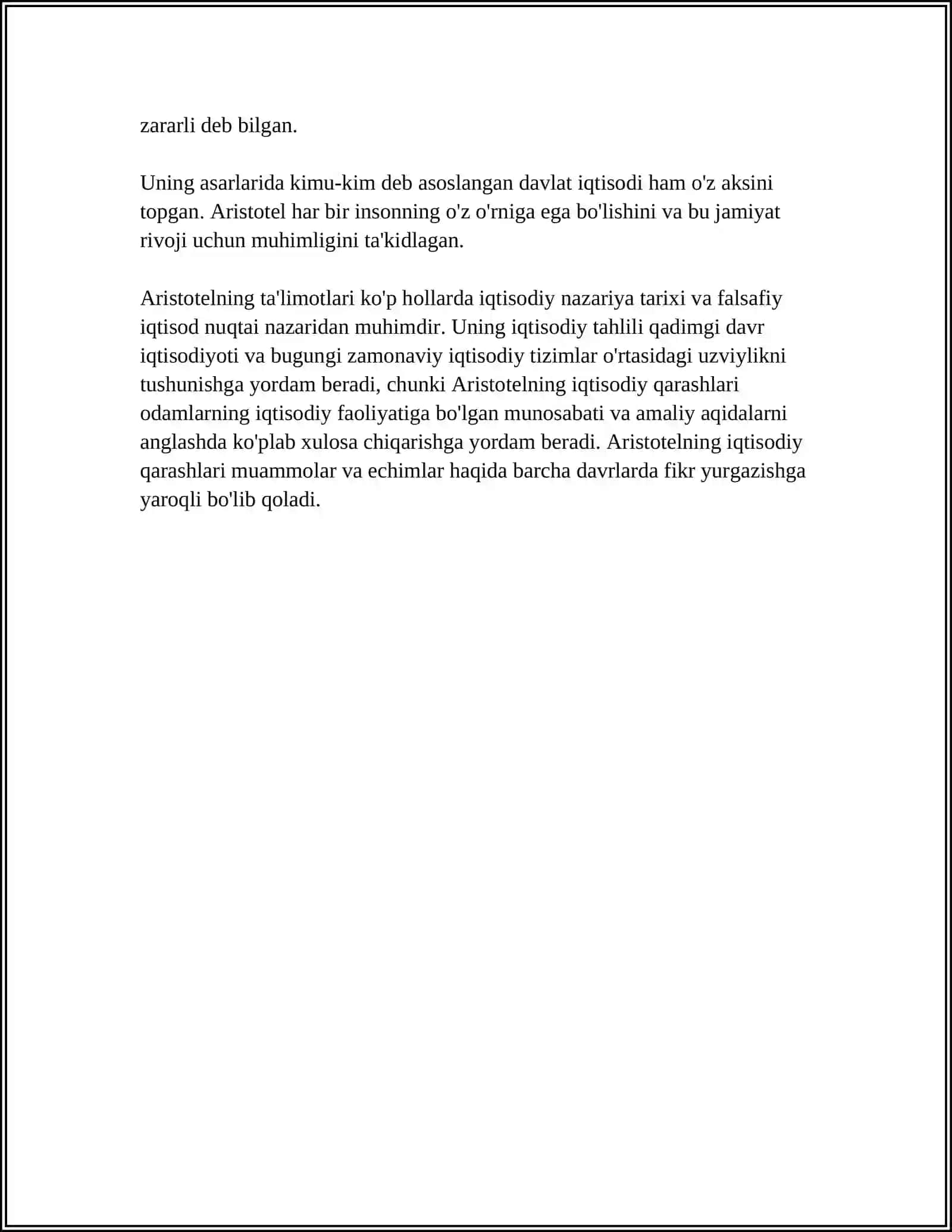 ARISTOTELNING IQTISODIY QARASHLARI 4