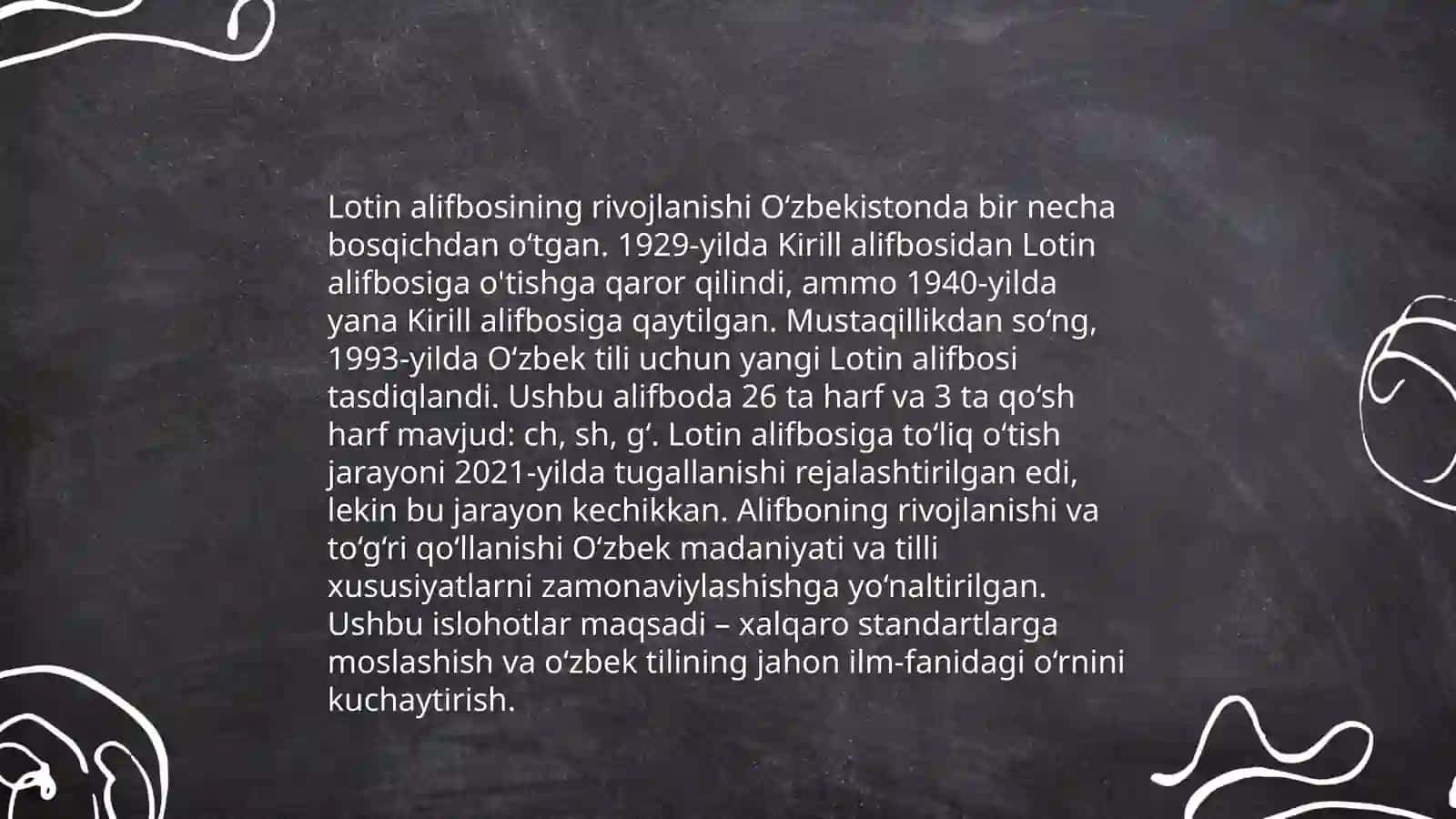 Lotin Alifbosi va Yozuv Tizimi 4