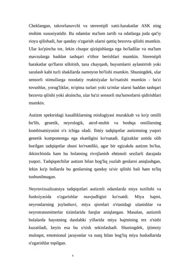 AUTIZM SPEKTRIDAGI KASALLIKLAR 4